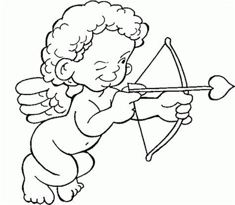 Cupido De San Valentín Para Colorear Dibujos Para Niños