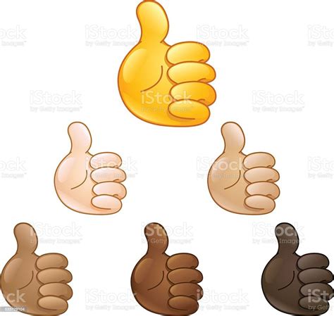 Thumbs Up Hand Emoji Stock Vector Art & More Images of Admiration ...