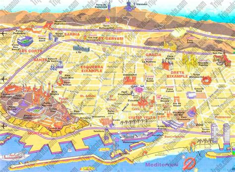 Barcelona Tourist Spots Map Best Tourist Places In The World