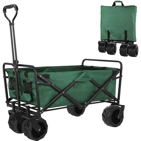 Bahom Folding Collapsible Outdoor Utility Wagon Cart Heavy Duty Garden