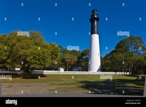 Historic Lighthouse In Hunting Island State Park In The Beaufort Area