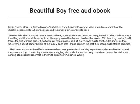 Beautiful Boy Free Audiobook