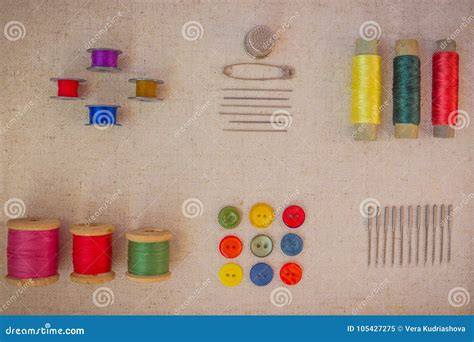 Coils With Threads Of Different Colors Stock Image Image Of Clasp