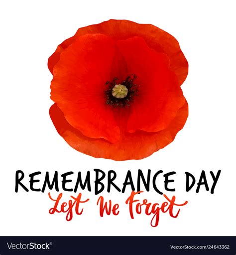 Remembrance Day Poster Design Royalty Free Vector Image
