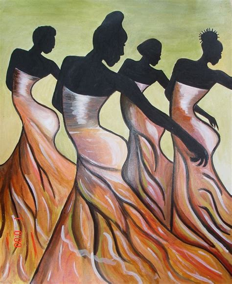African Dancers Acrylic On Canvas African Paintings African Art