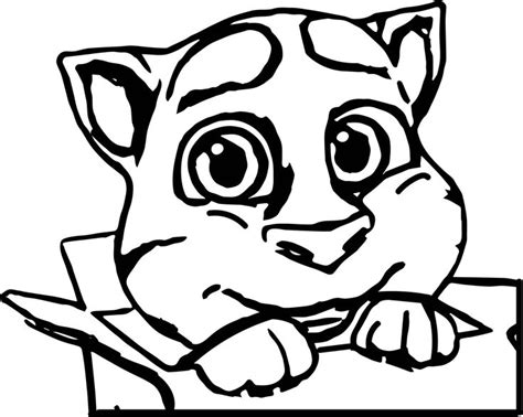 Nice Talking Tom Cat Box Coloring Page Coloring Pages Cartoon