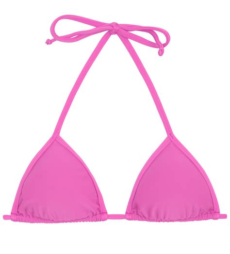 Bikini Tops Pink Neck Tied Triangle Bikini Top Top Bikini Tri