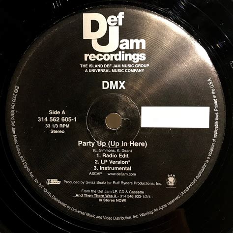 Dmx Party Up Up In Here Record Shop X