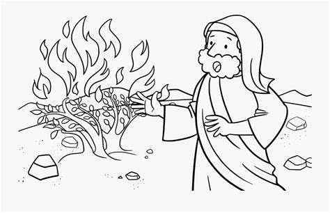 Moses And The Burning Bush Coloring Page For Kids Coloring Pages