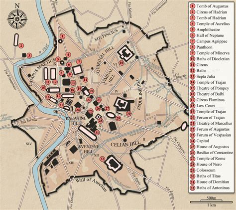 Ancient Rome City Map Ancient Rome City Layout Map Lazio Italy Adams Printable Map