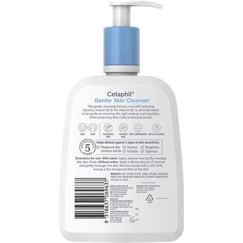 Cetaphil Gentle Skin Cleanser For Face And Body Care 500ml Woolworths