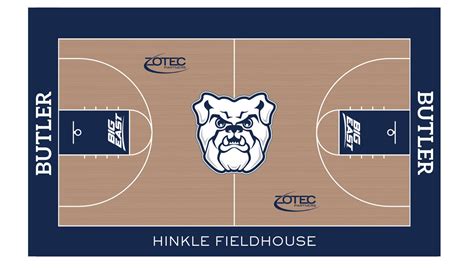 New Center Court Graphic For Hinkle Fieldhouse Is Giant Bulldog