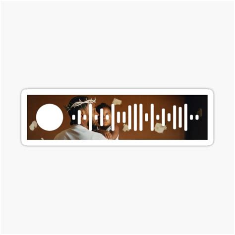 United In Grief Kendrick Lamar Spotify Scan Code Sticker By