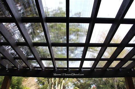 Clear Polycarbonate Roof And Espresso Opaque Olympic Stain Pergola Diy
