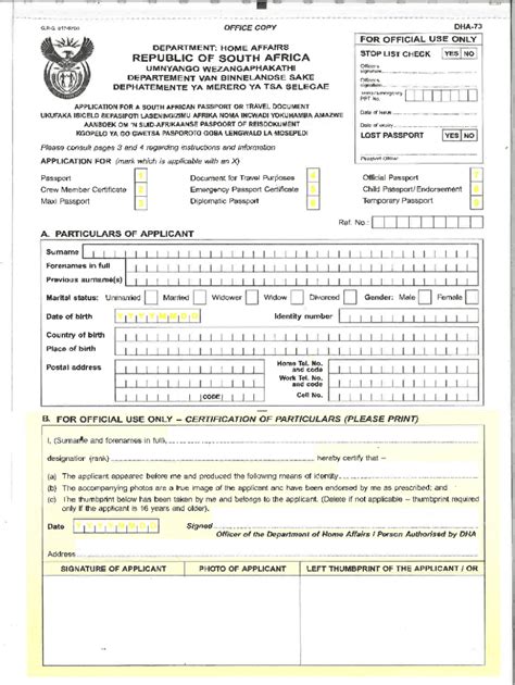 South African Passport Application 2020 2023 Form Fill Out And Sign