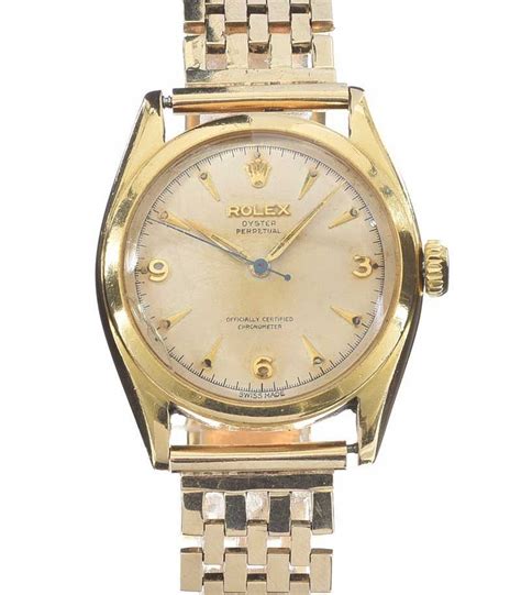 Rolex Oyster Perpetual 9ct Gold Gents Wrist Watch