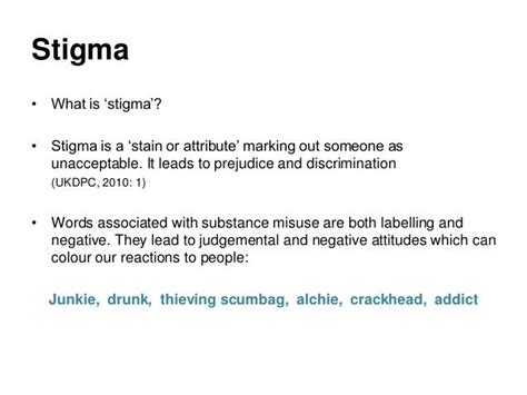 Introduction To Stigma And Stereotypes People With Problematic Subst