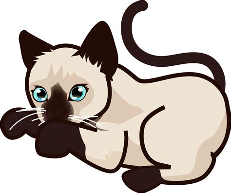 Playful Cartoon Siamese Kitten Royalty Free Svg Cliparts Vectors