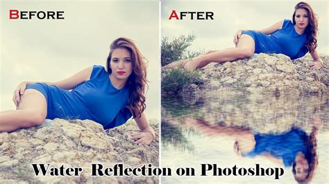 Water Reflection Effect In Photoshop Cc Tutorials Youtube