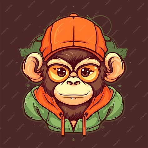 Premium Vector Cartoon Funny Monkey Isolated On Solid Background