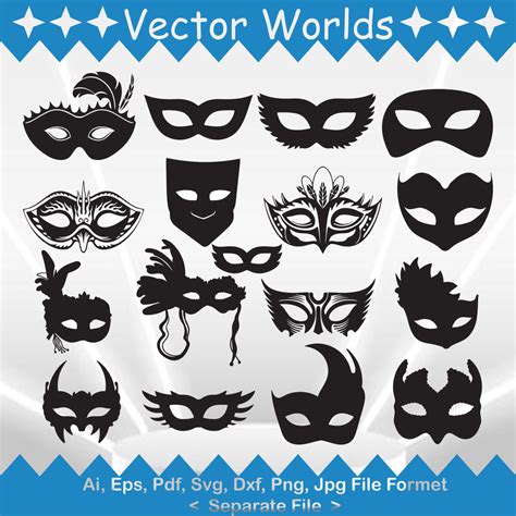Masquerade Mask Svg Vector Design Masterbundles