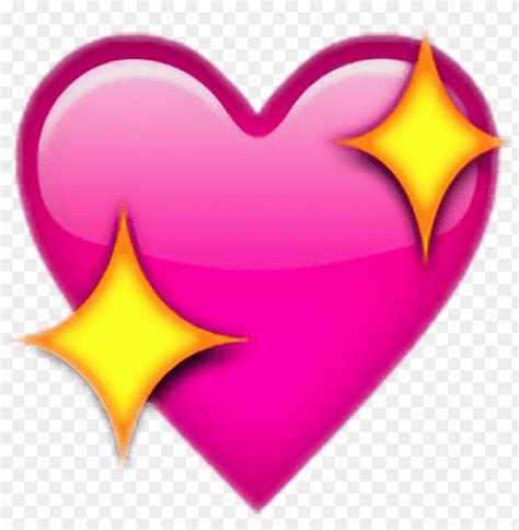 Free Download HD PNG Upscale Sparkle Heart Emoji PNG Transparent With Clear