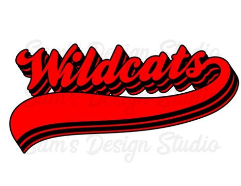 Retro Red Wildcats Logo Png Sublimation Designs Downloads Etsy