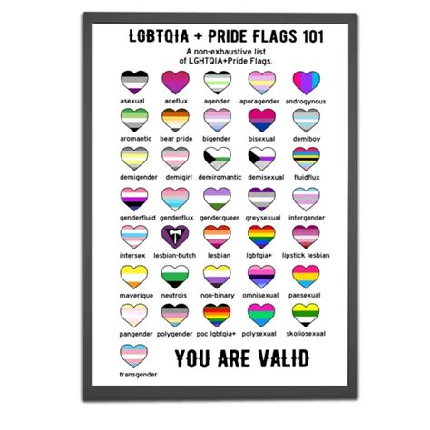 Lgbtqia Pride Flags Lgbt Poster Pride Month T Wall Art Home Office Decoration Eur 1873