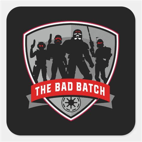 The Clone Wars Bad Batch Emblem Square Sticker