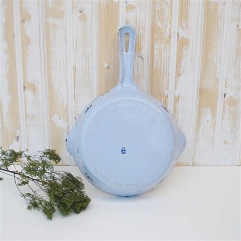 Dru Holland Cast Iron Skillet Frying Pan Blue By Alegriacollection 20