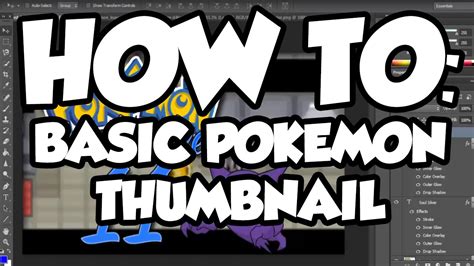 How To Make Basic Pokémon Thumbnails Photoshop Tutorial Youtube