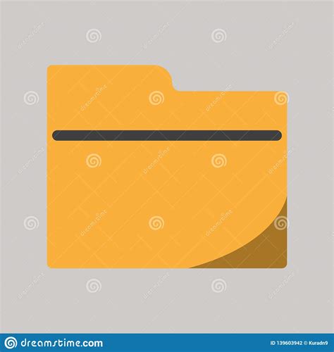 Business Icon Yellow File Folder Organizer Icon With