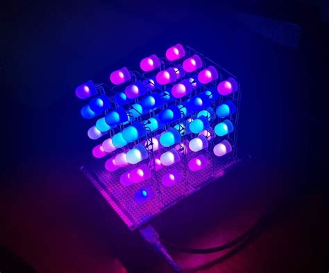 Rgb Led Cube 4x4x4 6 Steps With Pictures Instructables