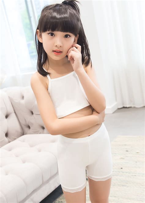 Girls Cotton Suit Small Vest Wear Developmental Period Spring Summer