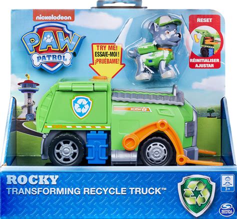 Buy Paw Patrol Rocky S Transforming Recycle Truck With Pop Out Tools