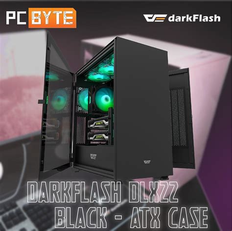 Aigo Darkflash Dlx22 Black Atx Computer Case With Graphics Card Holder