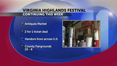 Virginia Highlands Festival Antiques Market Happening Today Youtube