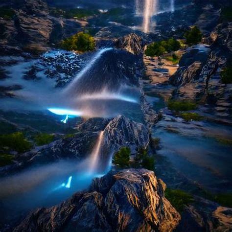 Magical Waterfalls Ai Generated Artwork Nightcafe Creator