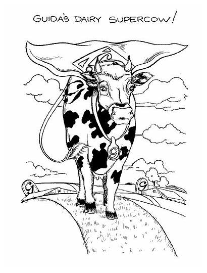 Coloring Pages Weird Adult Supercow Books Colouring