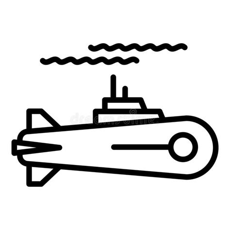 Ícone Submarino Grupo Detalhado De ícones Dos Navios Sinal Superior Do