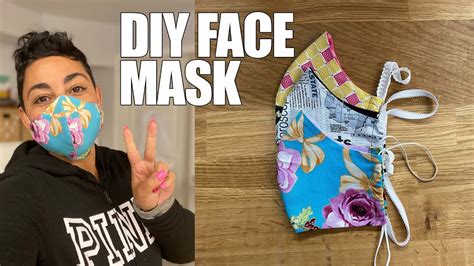 Diy Fabric Face Mask Printable Pattern In Description Box With