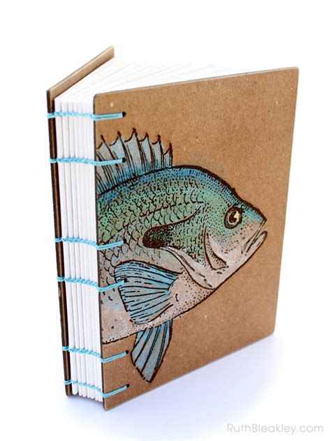 Shimmering Hand Painted Fish Journal Ruth Bleakleys Studio