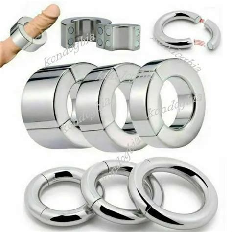 STRONG MAGNETIC STAINLESS Steel Ball Stretcher Man S Enhancer Chastity