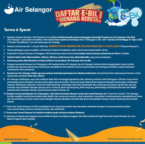Once air selangor acquires them, the ownership will be transferred to a federal government agency called the pengurusan aset air bhd (paab). e-Bill Lucky Draw Campaign » Air Selangor
