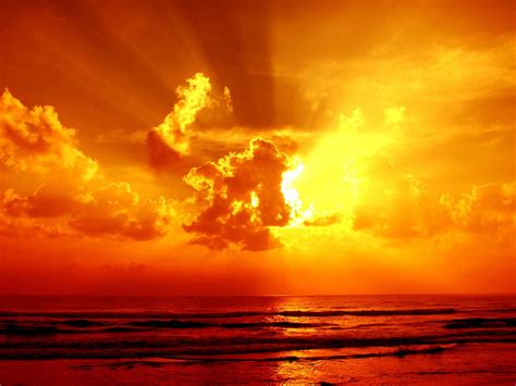 Clouds Sea Ocean Sky Sunrise Sunset Orange Color 1920x2560 Backpacker