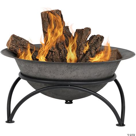 Sunnydaze Outdoor Camping Or Backyard Round Cast Iron Rustic Fire Pit