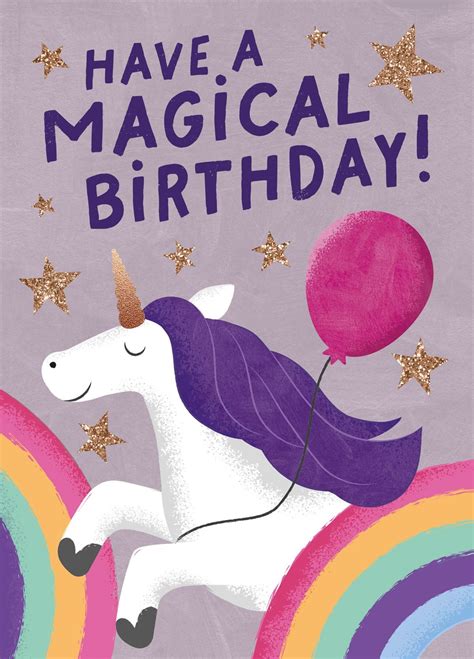 Have A Magical Birthday Unicorn Birthday Card Scribbler