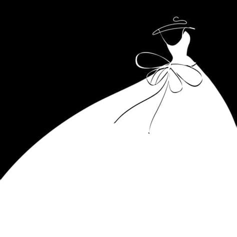 Beautiful Wedding Dress Silhouette Design Vector Eps Uidownload