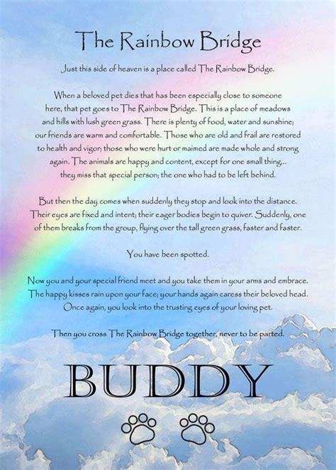 Free Printable Copy Of The Rainbow Bridge Poem Printable Word Searches
