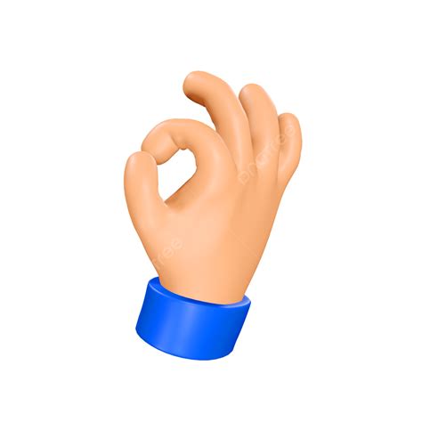 3d Rendering Of Okay Hand Gesture 3d Rendering Ok Hand Gesture Png